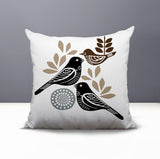 Della Bird Reversible Indoor/Outdoor Square Pillow