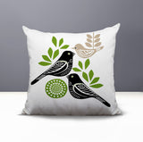 Della Bird Reversible Indoor/Outdoor Square Pillow