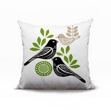 Della Bird Reversible Indoor/Outdoor Square Pillow