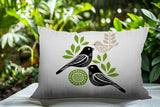 Della Bird Reversible Indoor/Outdoor Square Pillow