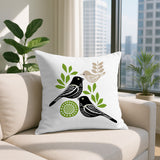 Della Bird Reversible Indoor/Outdoor Square Pillow
