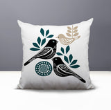 Della Bird Reversible Indoor/Outdoor Square Pillow