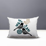 Della Bird Reversible Indoor/Outdoor Rectangle Pillow