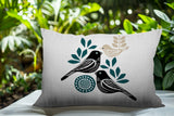 Della Bird Reversible Indoor/Outdoor Square Pillow