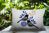 Della Bird Reversible Indoor/Outdoor Rectangle Pillow