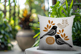 Della Bird Reversible Indoor/Outdoor Square Pillow