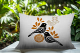 Della Bird Reversible Indoor/Outdoor Square Pillow