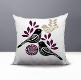 Della Bird Reversible Indoor/Outdoor Square Pillow