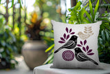Della Bird Reversible Indoor/Outdoor Square Pillow