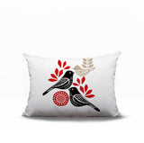 Della Bird Reversible Indoor/Outdoor Rectangle Pillow