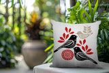 Della Bird Reversible Indoor/Outdoor Square Pillow