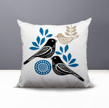 Della Bird Reversible Indoor/Outdoor Square Pillow