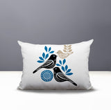Della Bird Reversible Indoor/Outdoor Rectangle Pillow