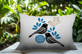Della Bird Reversible Indoor/Outdoor Rectangle Pillow