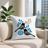 Della Bird Reversible Indoor/Outdoor Square Pillow