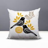 Della Bird Reversible Indoor/Outdoor Square Pillow