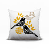 Della Bird Reversible Indoor/Outdoor Square Pillow