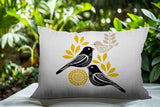 Della Bird Reversible Indoor/Outdoor Rectangle Pillow
