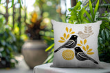 Della Bird Reversible Indoor/Outdoor Square Pillow