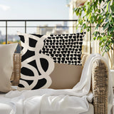 Deo Abstract Reversible Indoor/Outdoor Square Pillow