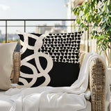 Deo Abstract Reversible Indoor/Outdoor Square Pillow