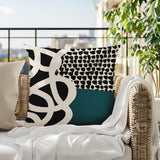 Deo Abstract Reversible Indoor/Outdoor Square Pillow