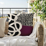 Deo Abstract Reversible Indoor/Outdoor Square Pillow