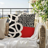 Deo Abstract Reversible Indoor/Outdoor Square Pillow