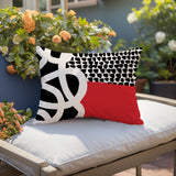 Deo Abstract Reversible Indoor/Outdoor Square Pillow
