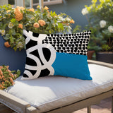 Deo Abstract Reversible Indoor/Outdoor Square Pillow