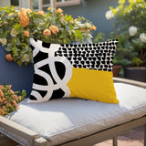 Deo Abstract Reversible Indoor/Outdoor Square Pillow