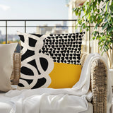 Deo Abstract Reversible Indoor/Outdoor Square Pillow