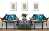 Detta Abstract Reversible Indoor/Outdoor Rectangular Pillow