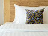 Didi Animal Print Faux Suede Square Indoor Pillow in Midnight Royal - Size 16x16