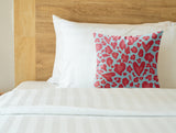 Didi Animal Print Faux Suede Square Indoor Pillow in Sky Mist - Size 18x18