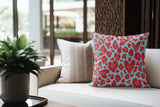 Didi Animal Print Faux Suede Square Indoor Pillow in Sky Mist - Size 18x18