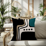 Dieko Abstract Reversible Indoor/Outdoor Square Pillow