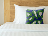 Dilar Animal Print Faux Suede Square Indoor Pillow in Royal Azure - Size 16x16