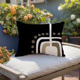 Diore Abstract Reversible Indoor/Outdoor Rectangular Pillow