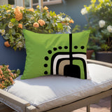 Diore Abstract Reversible Indoor/Outdoor Rectangular Pillow