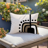 Diore Abstract Reversible Indoor/Outdoor Rectangular Pillow