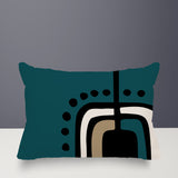 Diore Abstract Reversible Indoor/Outdoor Rectangular Pillow