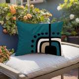Diore Abstract Reversible Indoor/Outdoor Rectangular Pillow