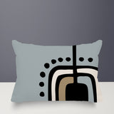Diore Abstract Reversible Indoor/Outdoor Rectangular Pillow