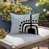 Diore Abstract Reversible Indoor/Outdoor Rectangular Pillow