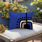 Diore Abstract Reversible Indoor/Outdoor Rectangular Pillow