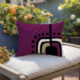 Diore Abstract Reversible Indoor/Outdoor Rectangular Pillow