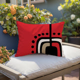 Diore Abstract Reversible Indoor/Outdoor Rectangular Pillow