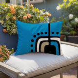 Diore Abstract Reversible Indoor/Outdoor Rectangular Pillow