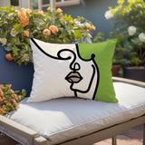 Diva Abstract Reversible Indoor/Outdoor Rectangular Pillow